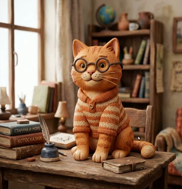 Кот в стиле "Пластилин"